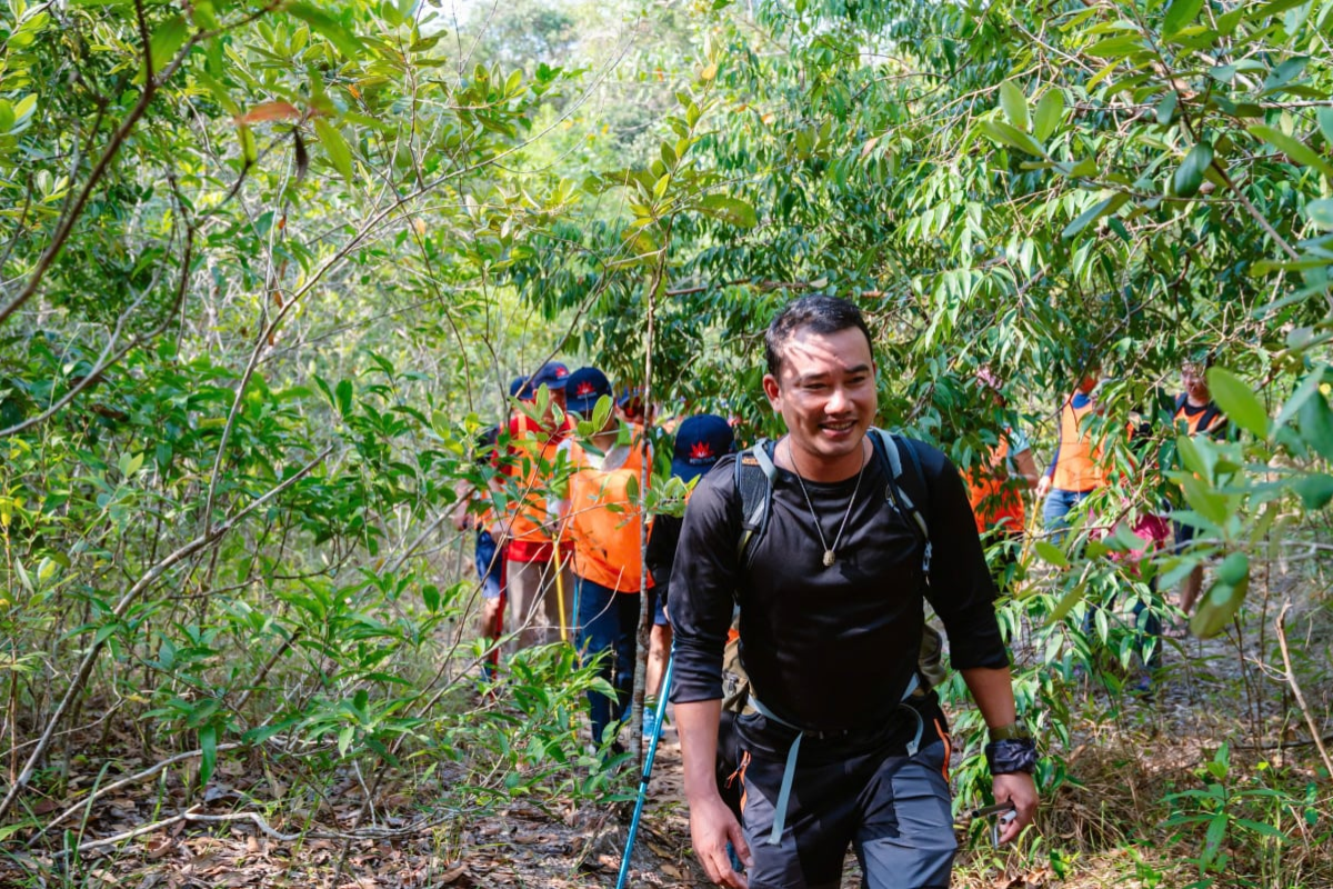 Tourist trekking in Phu Quoc National Park